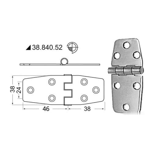 Hinges 2 mm hickness
