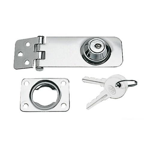 Locking hasp & staple for lockers and hatches
