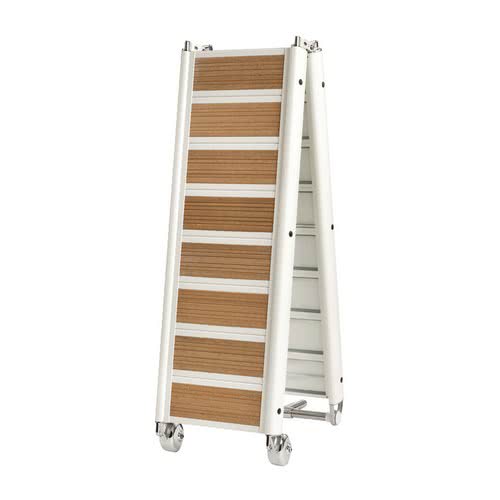 Foldable alloy gangway with inserts