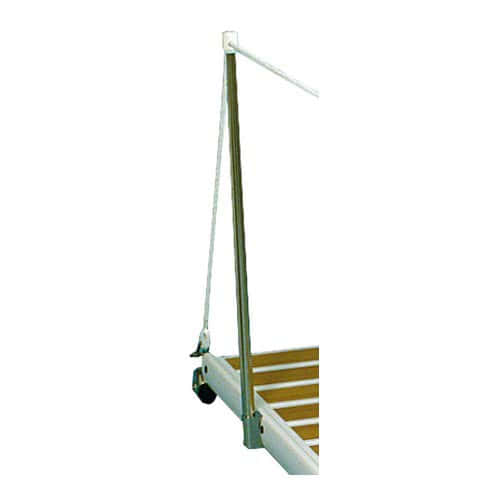 Foldable alloy gangway with inserts
