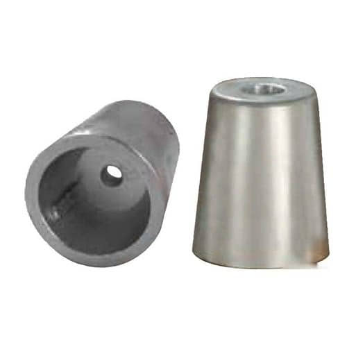 Radice axis line anode with conical fitting