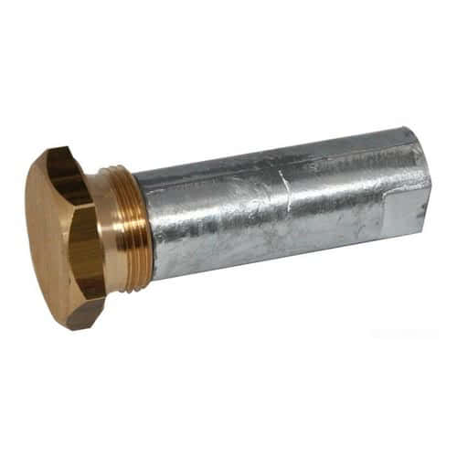 Onboard/outboard engine anode with plug (zinc)