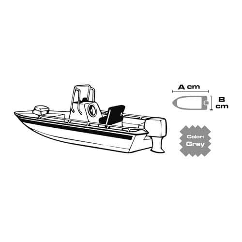 Cover for open hulls with central steering dashboard/decked hulls with windscreen