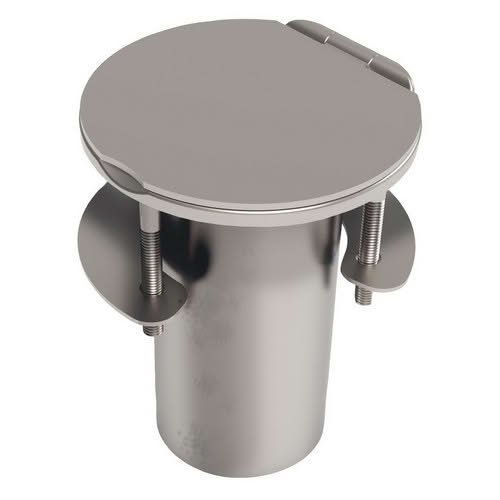 Recessed bushing for carbon pole with hinge cover