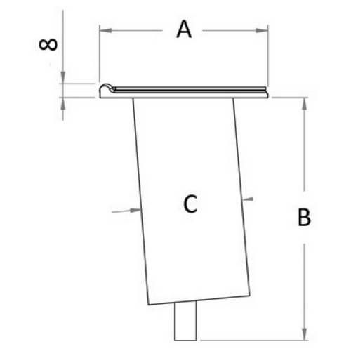 Recessed bushing for carbon pole with hinge cover