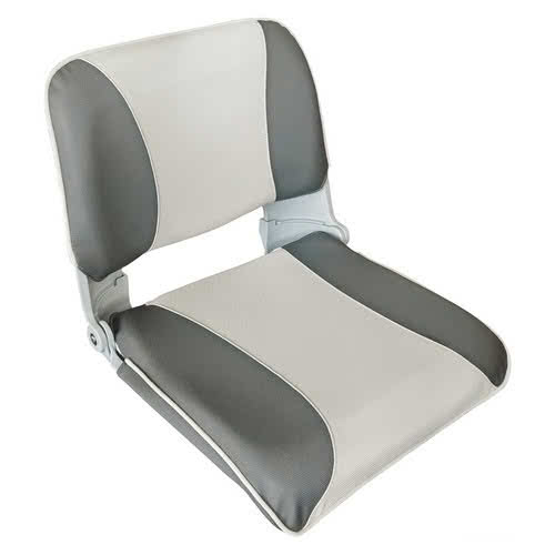 Seat with foldable backrest and pull-out padding