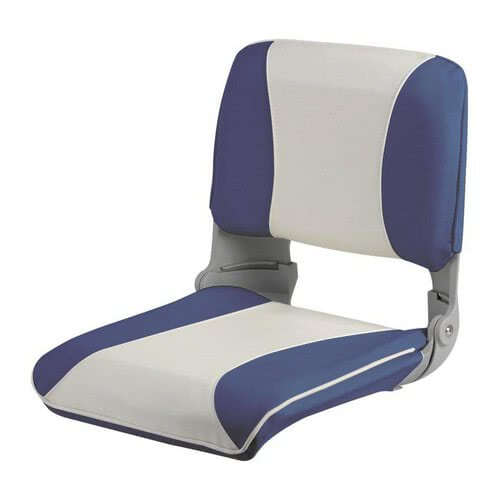 Seat with foldable backrest and pull-out padding