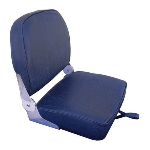 Seat with foldable backrest