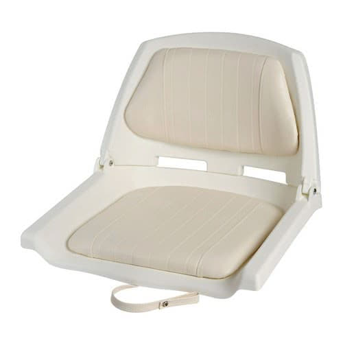Polyethylene seat with foldable backrest