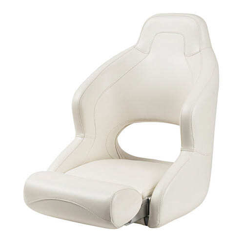 Ergonomic padded seat with H52 flip-up bolster