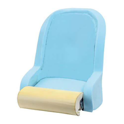 Compact padded seat with H51 flip-up bolster