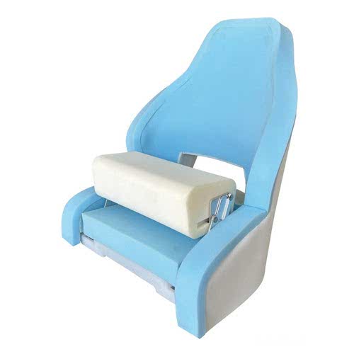 Ergonomic padded seat with RM52 flip-up bolster