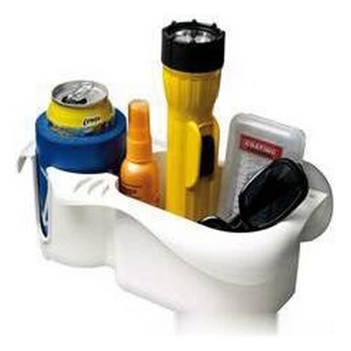 White plastic object holder compartment