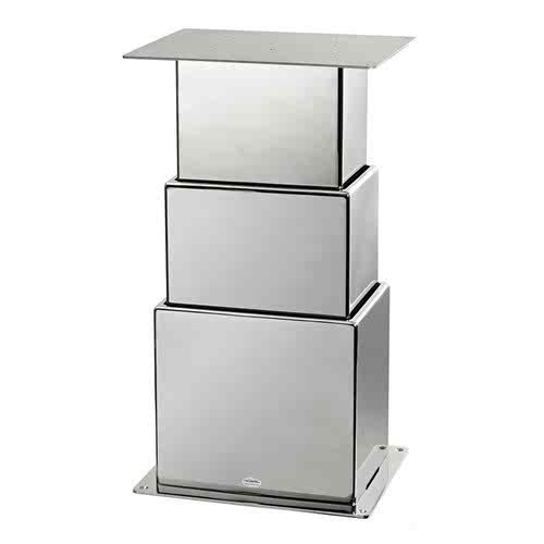 Square 2- or 3-stage electrical table pedestal