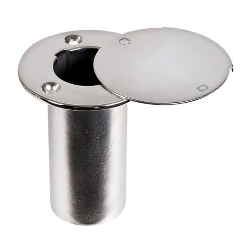 Recessed bushing for carbon pole with rotating cover