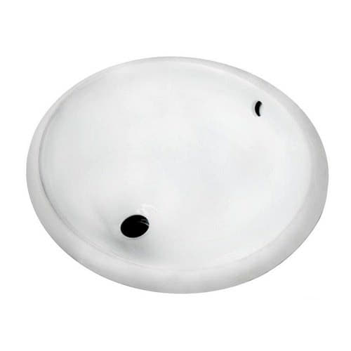 Lavello ovale in ceramica bianca