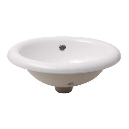 Oval sinks made of white ceramic