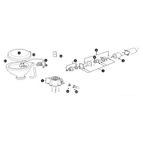 Spare parts and accessories for STANDARD and EVOLUTION electric toilets