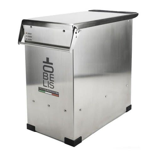 OBELIS stainless steel trash compactor bin