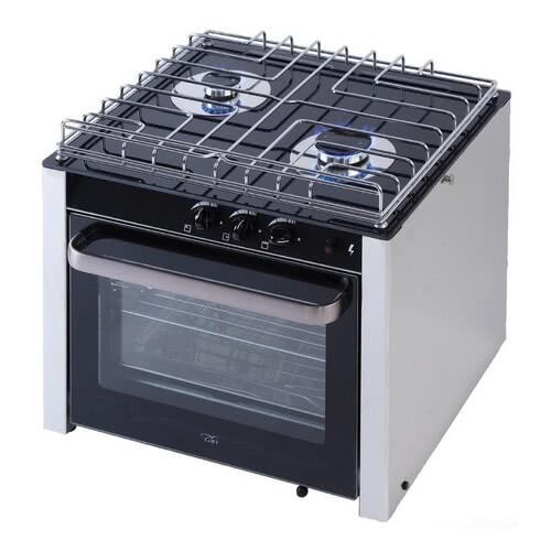 Gas range with cardan joint oven