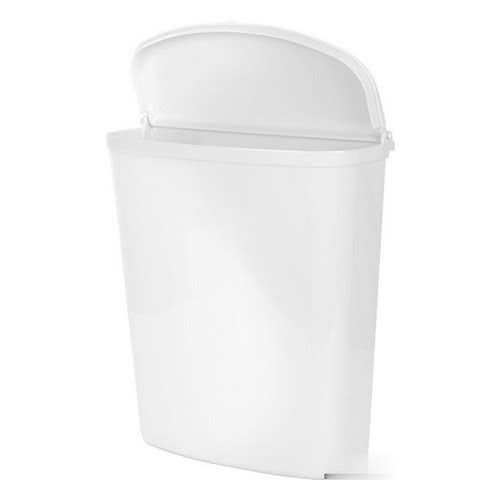 Hanging waste holder with lid
