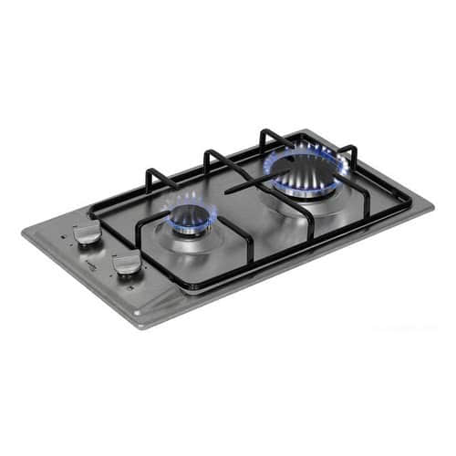 Piano a gas 2 fuochi Inox