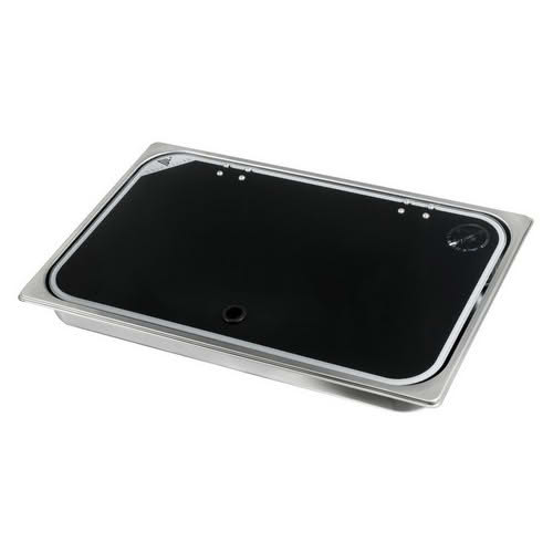 Piani cottura con in acciaio coperchio in vetro