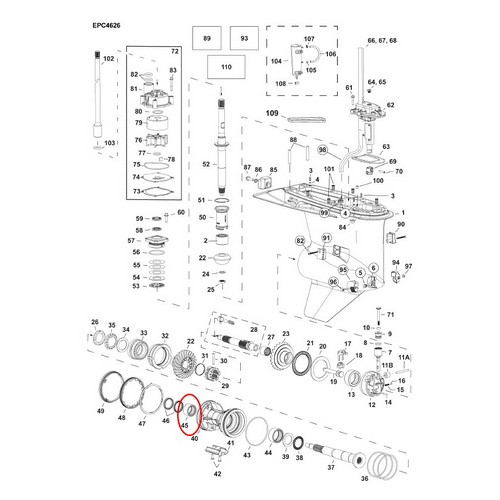 NEEDLE BEARING ASSEMBLY, Rear