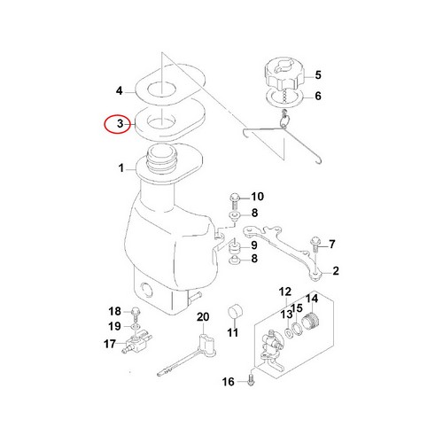 Fuel Tank Rubber Evinrude Johnson BRP