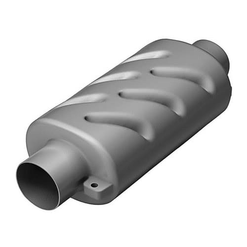 Horizontal silencers for water-cooled engines.