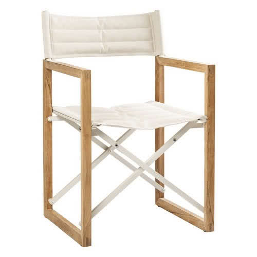 Sedia pieghevole ARC The Square in teak e alluminio