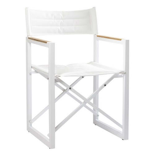 Sedia pieghevole ARC The Square in teak e alluminio