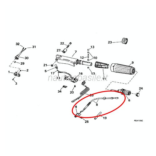 Cavo Acceleratore Originale SEARS Craftsman: Parte # 946-04367 / 946-04367A - Foto 2