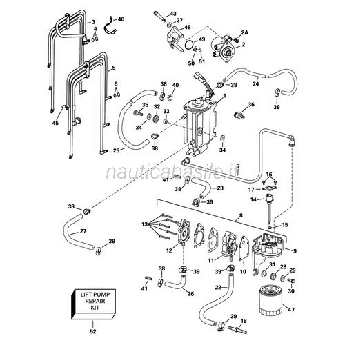 Kit Riparazione Pompa Acqua Per Motori Fuoribordo Evinrude 40 48 50 HP - Ricambio Completo