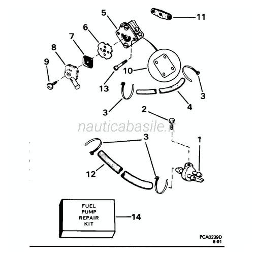 Fuel Pump Repair Kit Evinrude Johnson BRP B | Nautica Basile