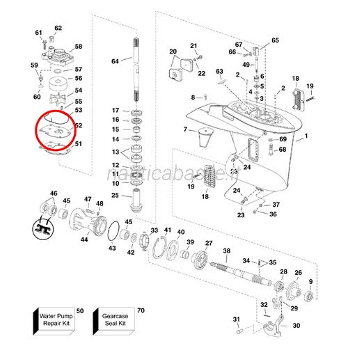 Girante Pompa Acqua Per Johnson Evinrude 9.9/15HP - Ricambio 386084 - Foto 10
