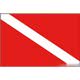 Scuba diving flag 20 x 30 cm
