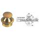 Polished brass knob 13 mm