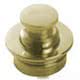 Polished brass knob 19 mm