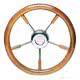 SS steering wheel w/ mahogany outer ring 350 mm